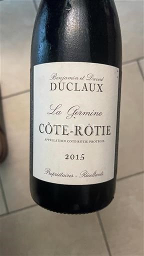 Vale do Ródano Côte-rôtie Duclaux La Germine 2015