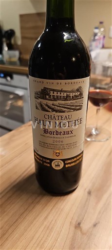 Bordeaux Château Haut Methée 2006