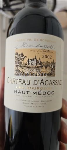 Bordeaux Haut-Médoc Cru Bourgeois Château Agassac 2002