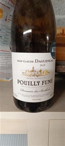 Loire-dalen Pouilly-fumé Jean Claude Dagueneau Domaine des Berthiers 2018