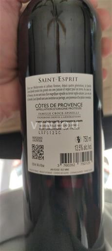 Provansa Côtes-de-Provence Saint-Esprit Neleten.