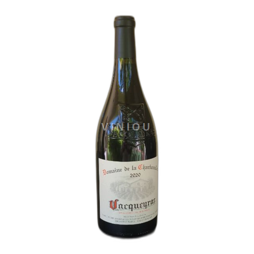 Vin Rouge sec Domaine La Charbonnière 2020 France Vallée du Rhône Vacqueyras AOC