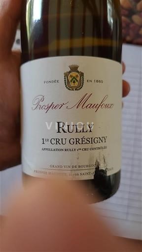 Burgundija Rully Premier Cru Prosper Maufoux Rully 1er Cru Grésigny 2019