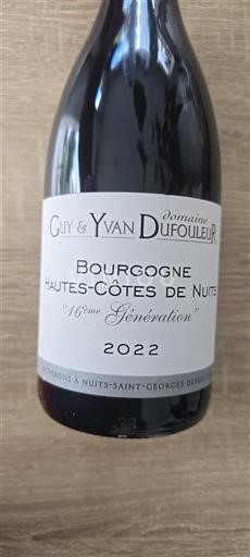 Burgundija Hautes Côtes de Nuits Guy & Yvan Dufouleur 16ème Génération 2022