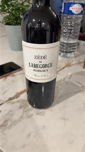 Bordeaux Margaux Zédé de Labegorce 2021