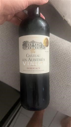 Vin Rouge sec Château Les Aubitriés 2018 France Bordeaux AOC