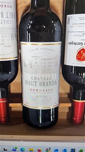 Bordoja Bordo Château Haut Branda 2022