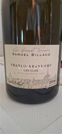 Bourgogne Chablis Grand Cru Grand Cru Samuel Billaud Les Grands Terroirs 2018
