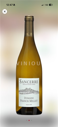 Loiren laakso Sancerre Domaine Franck Millet 2023