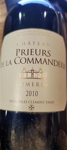Bordeaux Pomerol Château Prieurs de la Commanderie 2010