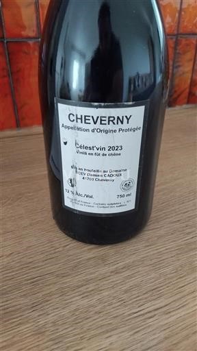 Loiren laakso Cheverny Domaine CCEV Damien CADOUX Célest'vin 2023