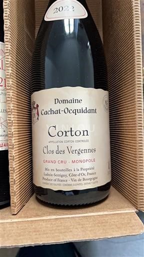 Burgundi Corton Grand Cru Domaine Cachat-Ocquidant Clos des Vergennes 2022
