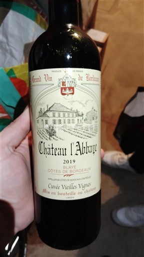 Bordeaux Blaye-Côtes-de-Bordeaux Château L'Abbaye Vieilles Vignes 2019