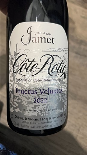 Rhône Valley Côte-Rôtie Jamet Fructus Voluptas 2022