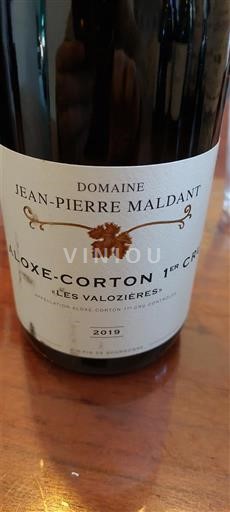 Borgonha Aloxe-Corton Premier Cru Domaine Jean-Pierre Maldant Les Valozières 2019
