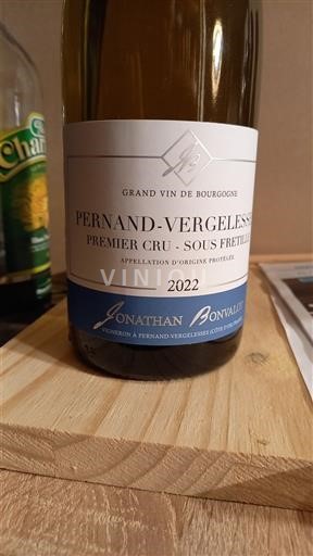 Burgundi Pernand-vergelesses Premier Cru Jonathan Bonvalot Sous Frétille 2022