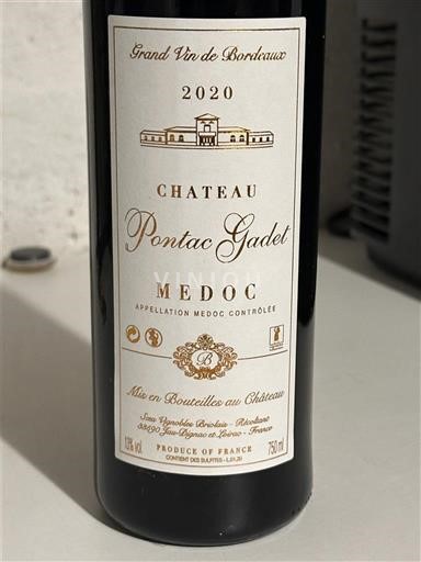 Bordeaux Médoc Château Pontac Gadet 2020