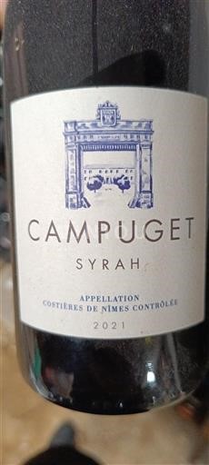 Valle del Rodano Costières di Nîmes Campuget Syrah 2021