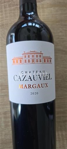 Bordeaux Margaux Grand Cru Château Cazauviel 2020