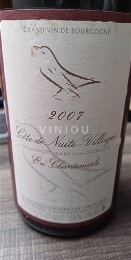 Bourgogne Côte de Nuits-Villages Domaine A et JP Lamy En Chantemerle 2007