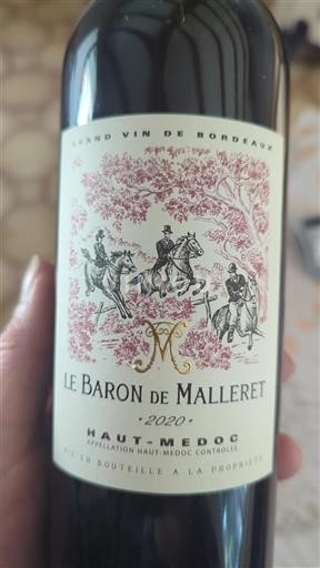 Bordeaux Haut-Médoc Le Baron de Malleret 2020