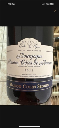 Borgoña No especificado Maison Colin Seguin 2022