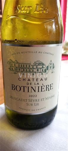Údolí Loiry Muscadet-sèvre-et-maine Château La Botinière 2022