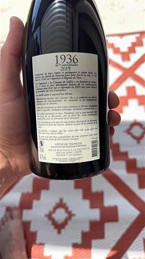 Languedoc ja Roussillon Côtes de Thongue Les Vignerons Alignan du Vent 1936 80ème Anniversaire 2019