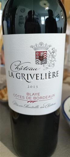 Bordeaux Blaye-Côtes-de-Bordeaux Château La Grivelière 2013