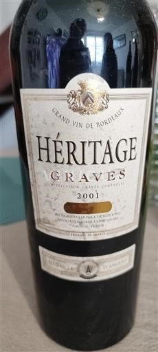 Bordeaux Graves A. de Luze & Fils Héritage 2001