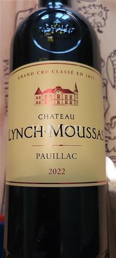 Bordeaux Pauillac Grand Cru Château Lynch-Moussas 2022
