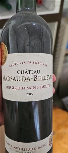 Bordeaux Puisseguin-saint-émilion Marsau-Bellevue 2015