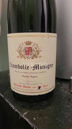 Vin Rouge sec Vieilles Vignes Philippe Jouan 2022 France Bourgogne Chambolle-Musigny AOC