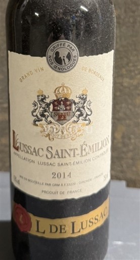 Bordeaux Lussac-saint-émilion L de Lussac 2014