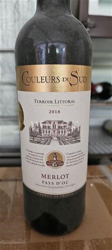 Languedoc-Roussillon Pays d'Oc Couleurs du Sud Terroir Littoral 2018