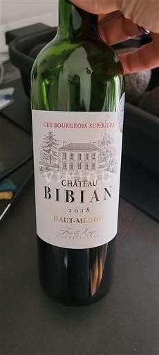 Bordeaux Haut-Médoc Cru Bourgeois Supérieur Château Bibian 2018