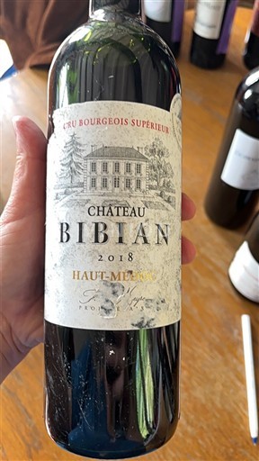 Bordeaux Haut-Médoc Cru Bourgeois Supérieur Château Bibian 2018