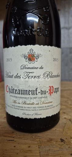 Rhônen laakso Châteauneuf-du-Pape Haut des Terres Blanches 2015