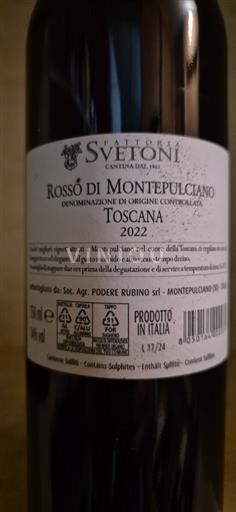 Toskánsko Rosso di Montalcino Fattoria Svetoni 2022