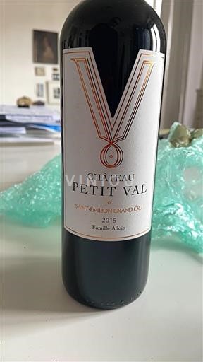 Burdeos Saint-Émilion Gran Cru Grand Cru Petit Val 2015