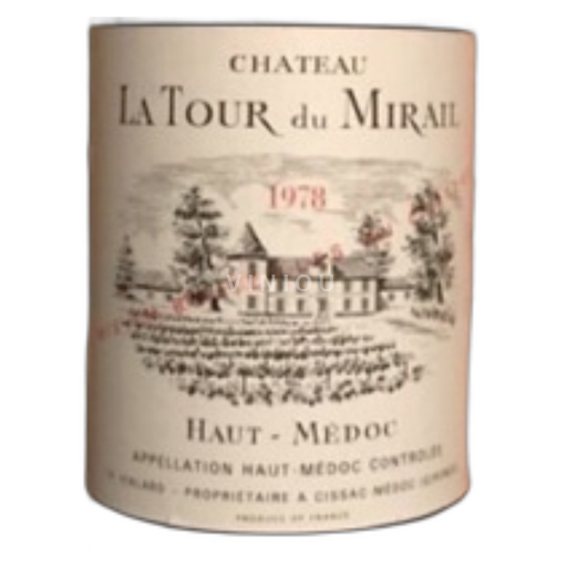 Bordeaux Haut-Médoc Château La Tour du Mirail 1978