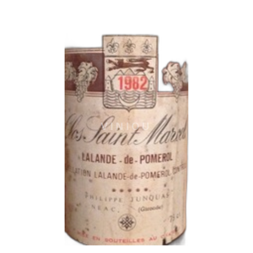 Vin Rouge sec Clos Saint Marcel 1982 France Bordeaux Lalande-de-pomerol AOC