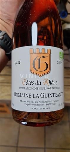 Vallée du Rhône Côtes-du-rhône Domaine La Guintrandy 2022