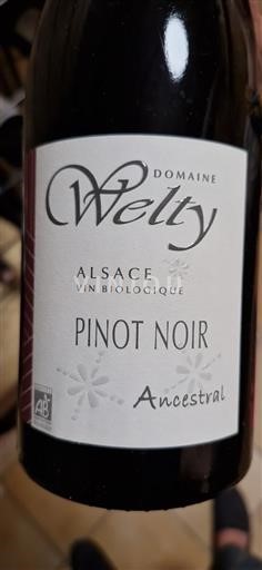 Alsace Pinot Noir Welty Pinot noir Ancestral 2020