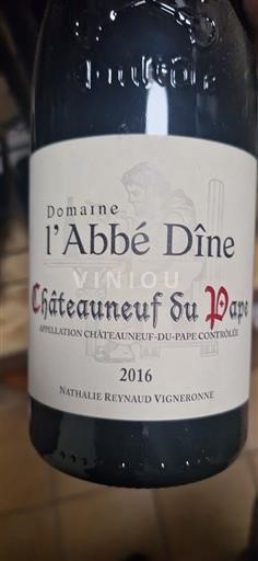 Valle del Ródano Châteauneuf-du-Pape. Domaine L'Abbé Dîne 2016