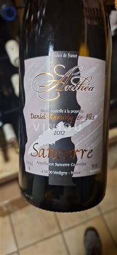 Loire Valley Sancerre Daniel Reverdy & Fils Anthéa 2012