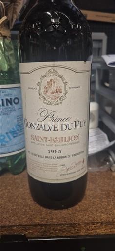 Bordeaux Saint-Émilion Prince Gonzalve du Puy 1985