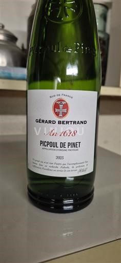 Languedoque Picpoul-de-Pinet Gérard Bertrand An 1618 2023