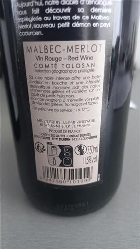 Sud-Ovest Comté tolosan Malbec-Merlot Senza annata