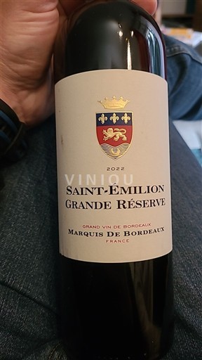 Bordoja Saint-Émilion Marquis de Bordeaux Grande Réserve 2022